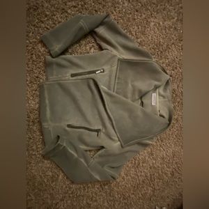 grey-green bagatelle coat.